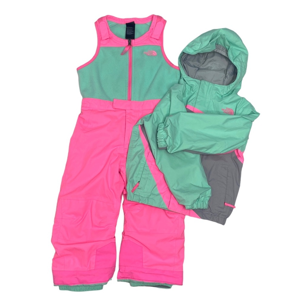 The North Face toddler snow bib snowsuit jacket toddler girl 4T